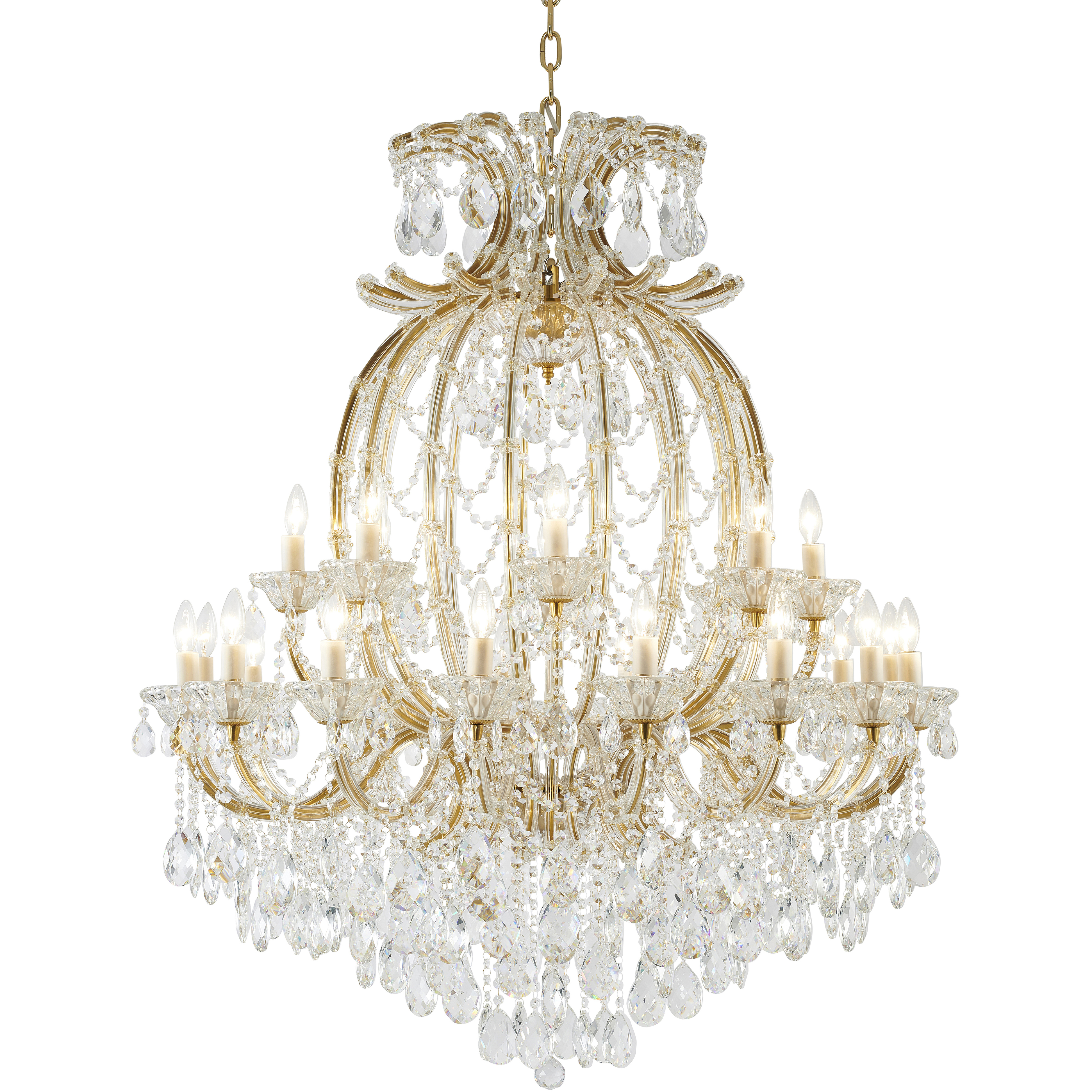 Canada LED 42 inch Satin Brass Chandelier Ceiling Light